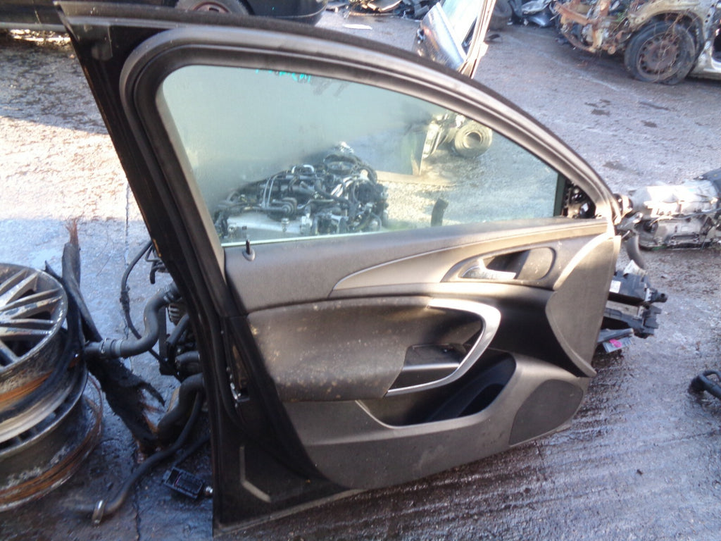 VAUXHALL INSIGNIA 2012 2.0 CDTI NSF PASSENGER SIDE FRONT COMPLETE DOOR BLACK