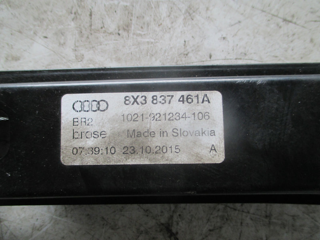 AUDI A1 2015 8X NSF FRONT PASSENGER SIDE WINDOW REGULATOR MOTOR 8X3837461