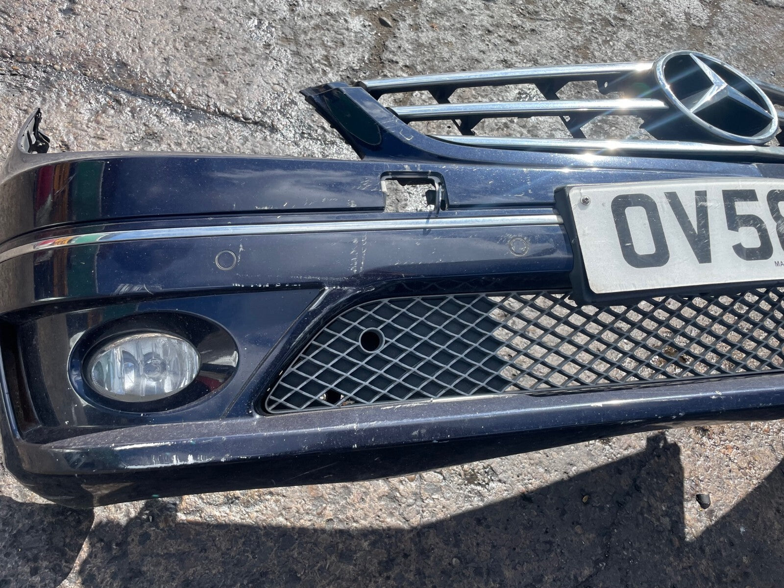 2008 MERCEDES BENZ CLC C203 FRONT BUMPER COMPLETE BLUE C359