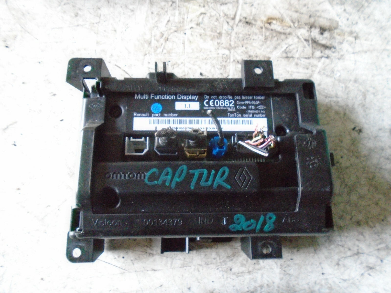 RENAULT CAPTUR 2018 MK1 NAVIGATION DISPLAY SCREEN 280387575