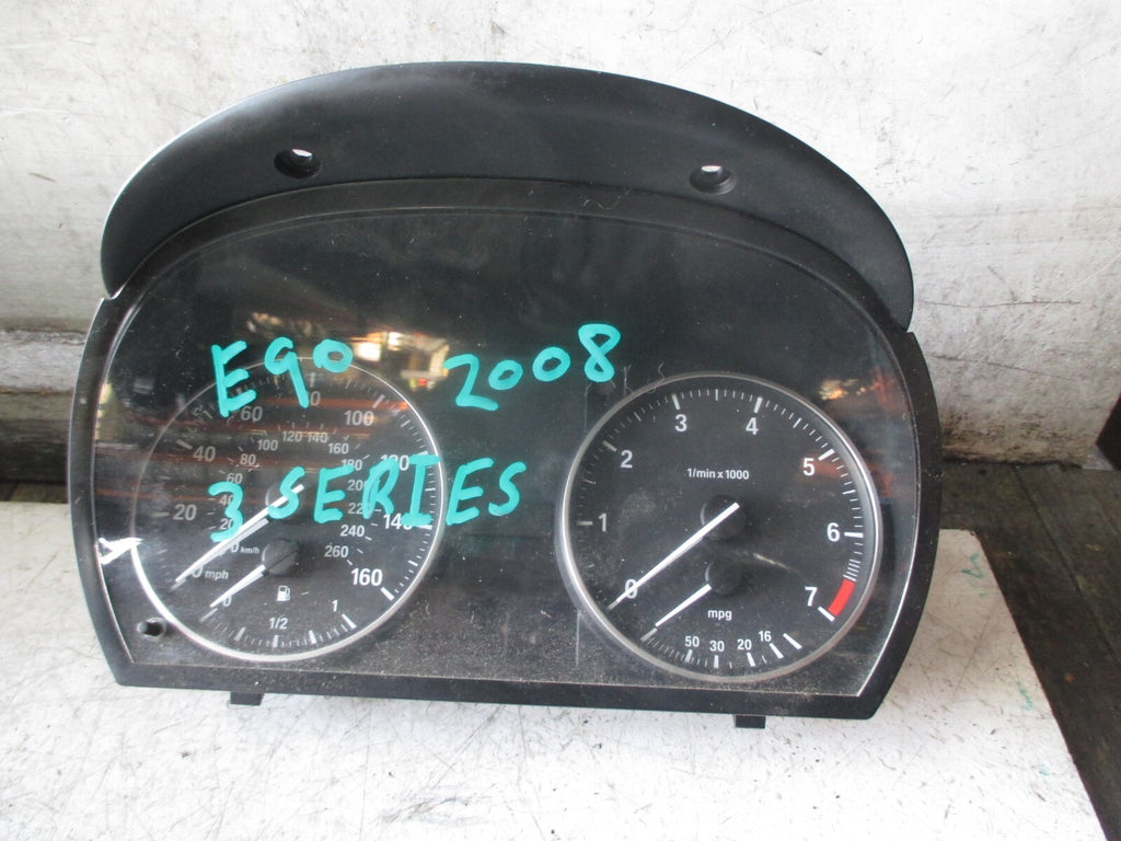 BMW 3 SERIES E90 2008 2.0 PETROL MANUAL SPEEDOMETER INSTRUMENT CLUSTER 9166828
