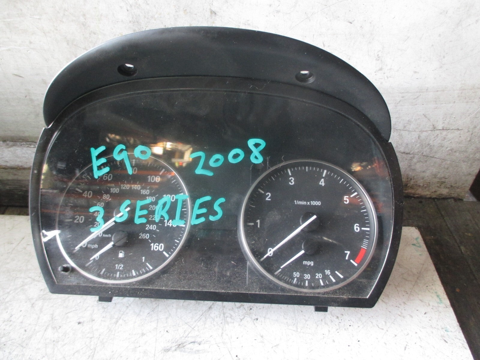 BMW 3 SERIES E90 2008 2.0 PETROL MANUAL SPEEDOMETER INSTRUMENT CLUSTER 9166828