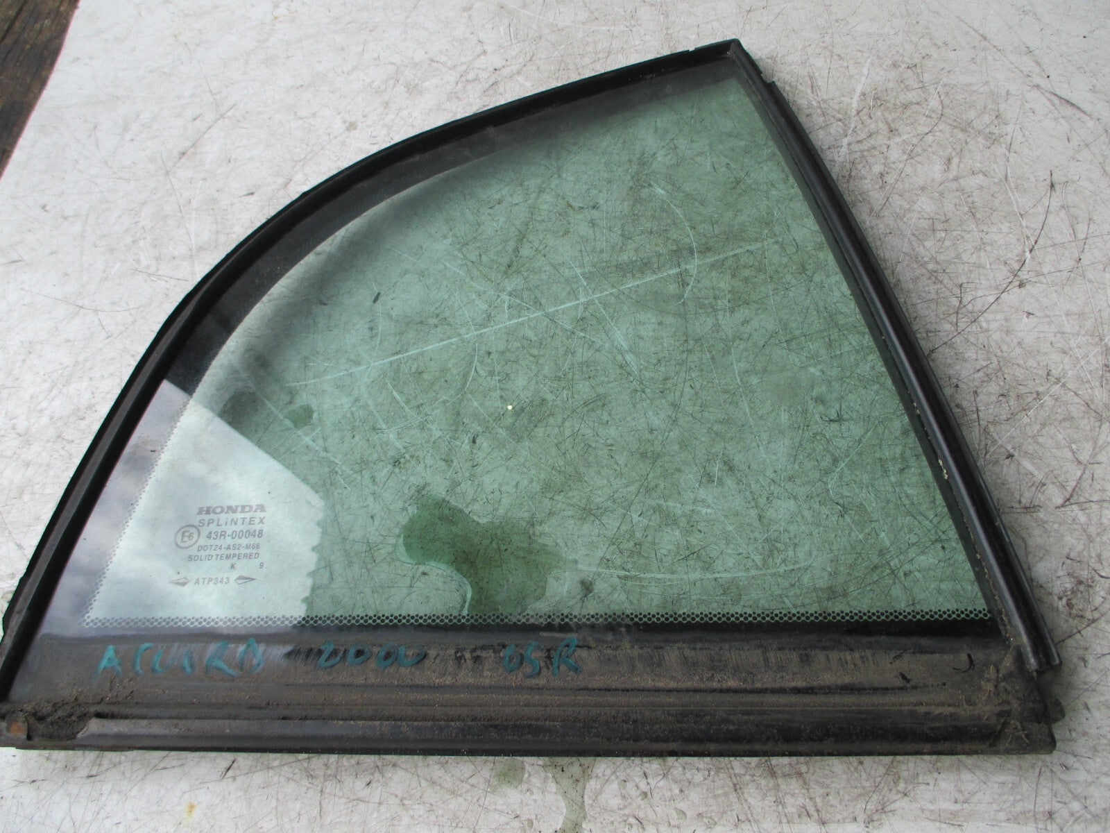 HONDA ACCORD MK6 NSR PASSENGER SIDE REAR QUARTER WINDOW GLASS