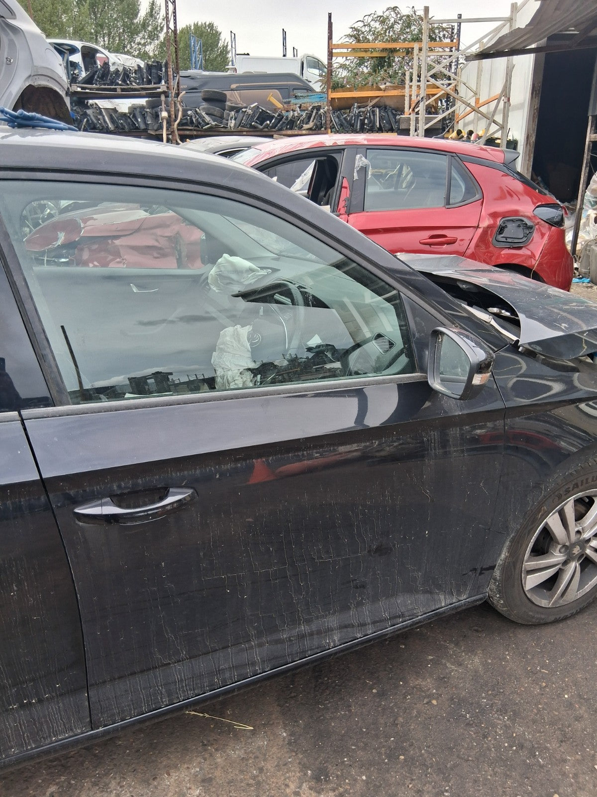 2020 SKODA FABIA MK3 NJ HATCHBACK OSF DRIVER SIDE FRONT RIGHT BARE DOOR BLACK