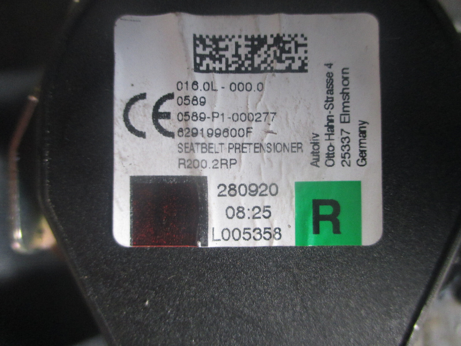 FORD GALAXY 2020 OSR DRIVER SIDE REAR SEAT BELT 0589P1000277