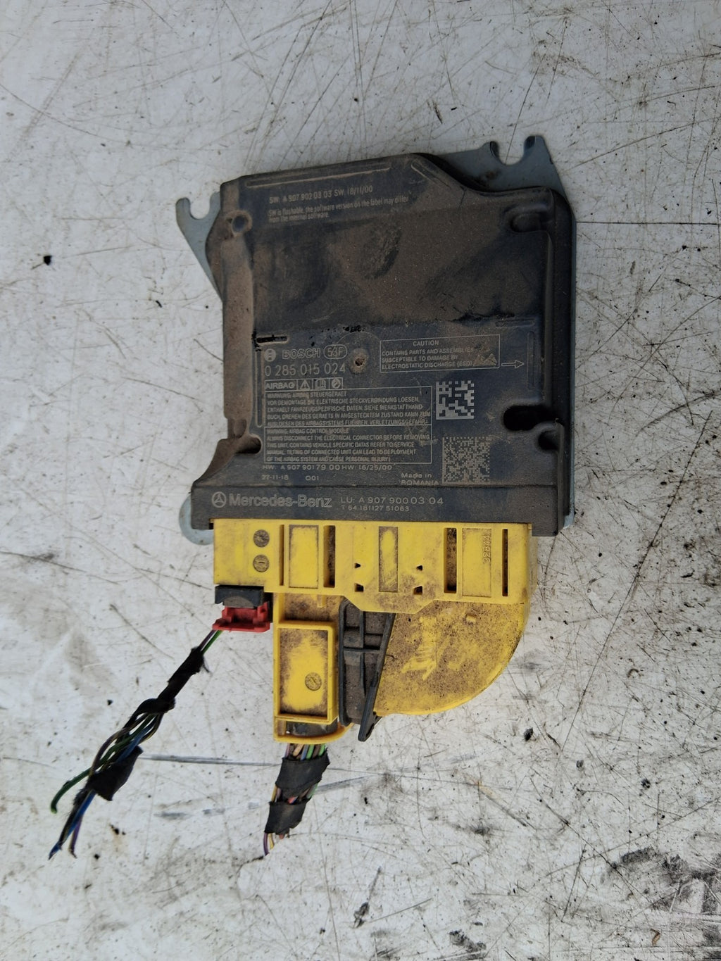 2021 MERCEDES BENZ SPRINTER W907 ECU AIRBAG MODULE SENSOR A9079000304