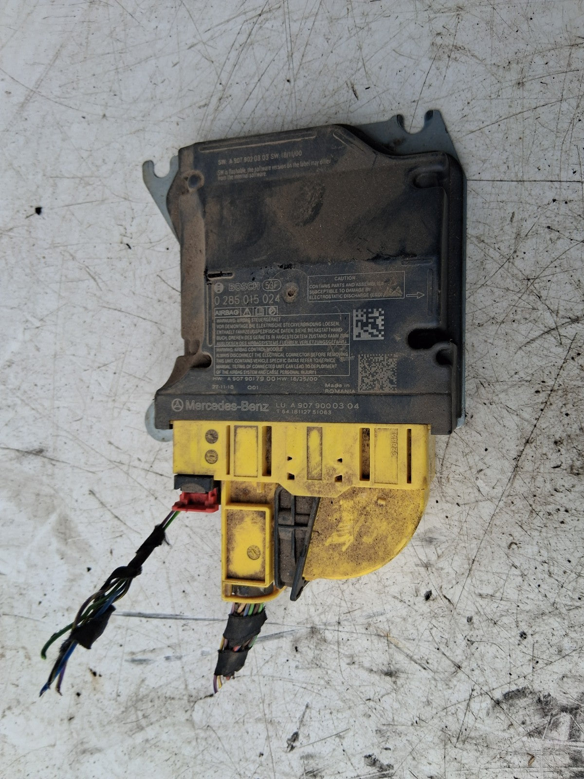 2021 MERCEDES BENZ SPRINTER W907 ECU AIRBAG MODULE SENSOR A9079000304