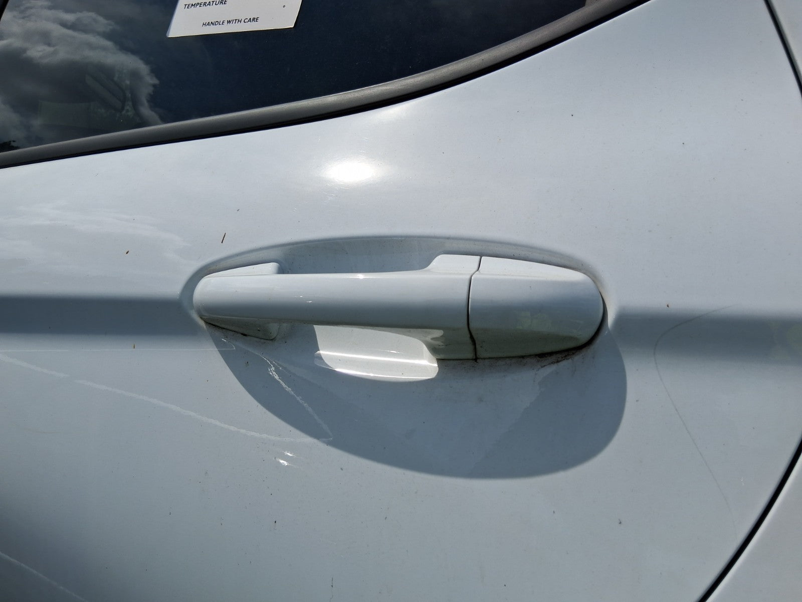 2023 FORD FIESTA MK8 NSR PASSENGER SIDE REAR LEFT EXTERIOR DOOR HANDLE WHITE