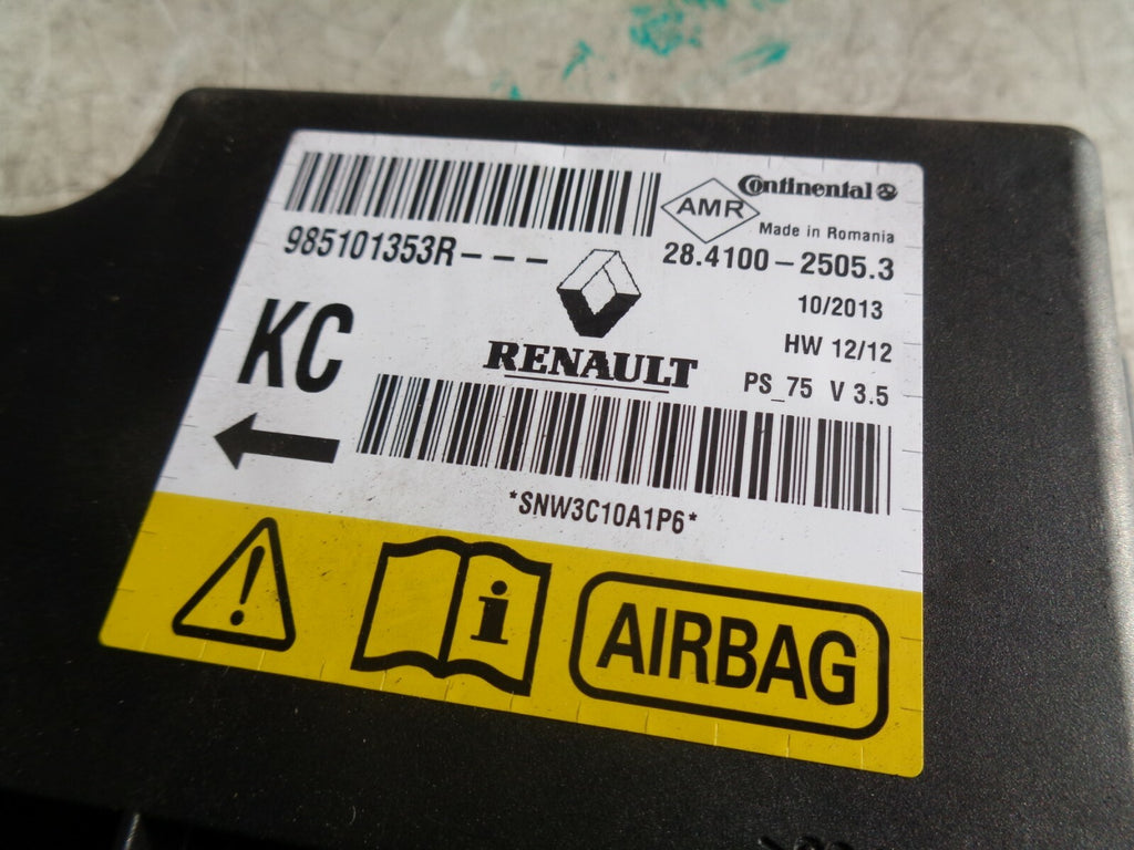 RENAULT MEGANE 2012 MK3 COUPE SAFETYBAG MODULE 985101353R