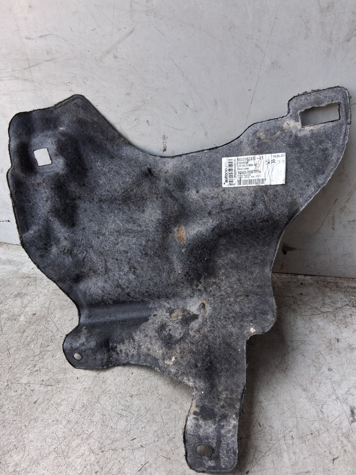 2023 CITROEN BERLINGO MK3 ENGINE BAY REAR COVER PANEL 9808963180