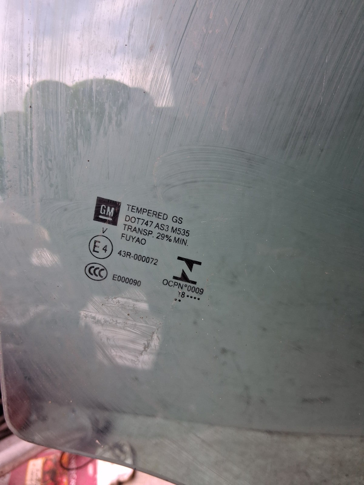 VAUXHALL CROSSLAND X 2018 NSR PASSENGER SIDE REAR LEFT WINDOW GLASS