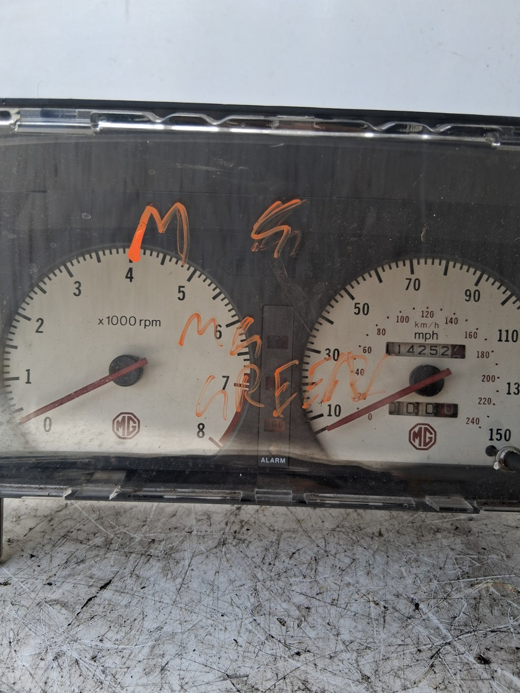1996 MG F SPEEDO SPEEDOMETER INSTRUMENT CLUSTER