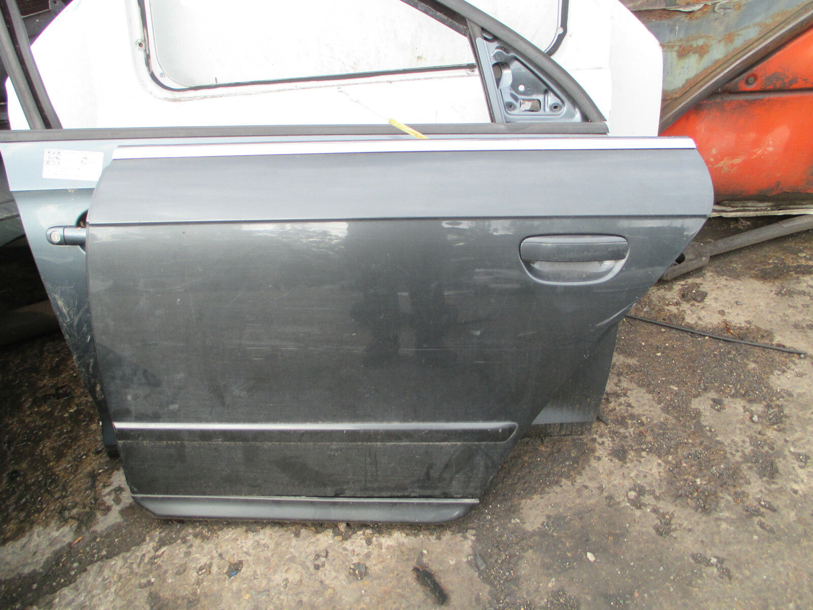 AUDI A4 B7 SALOON 2005-08 NSR PASSENGER SIDE REAR DOOR GREY