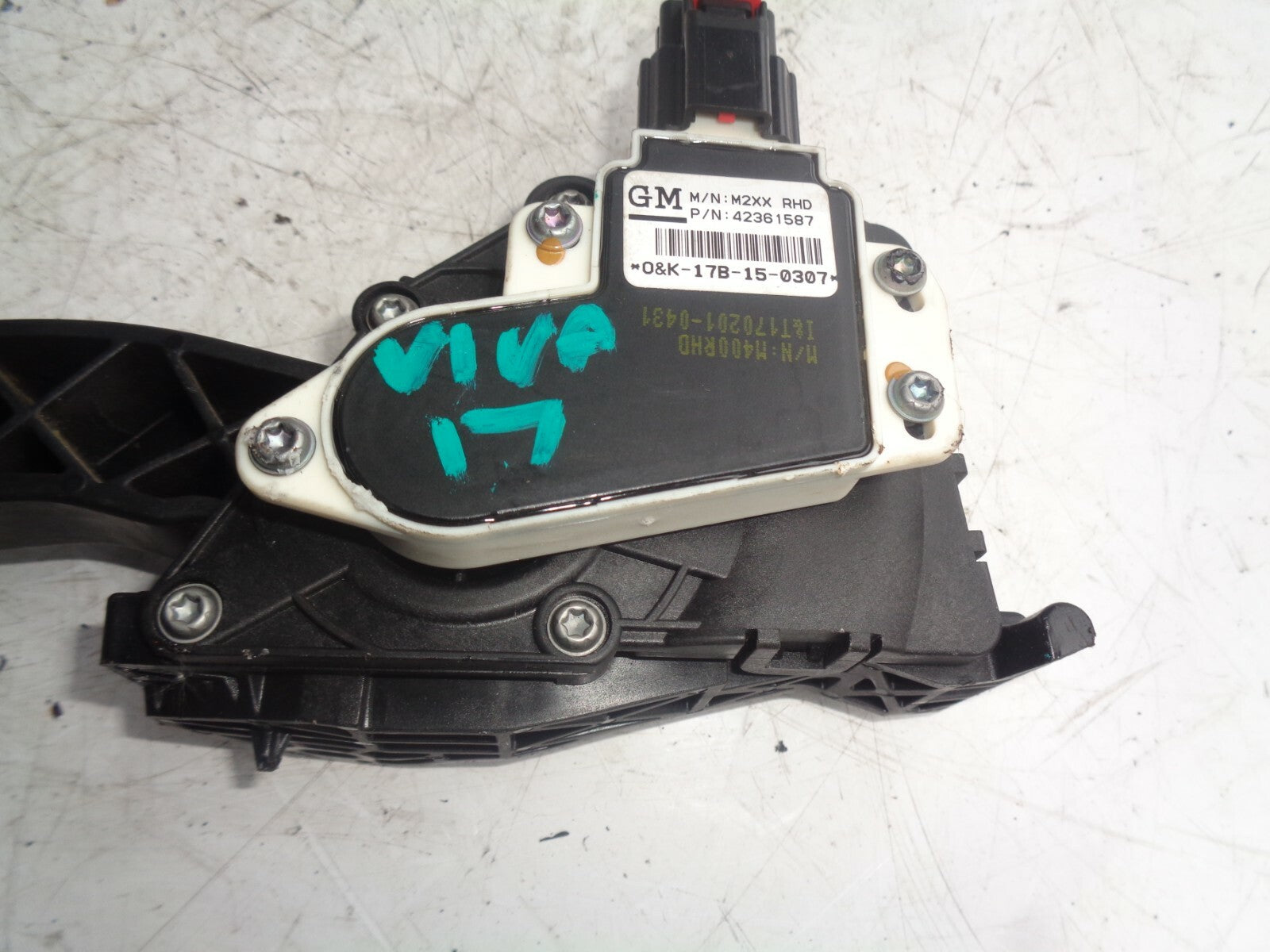 VAUXHALL VIVA MK4 2017 ACCELERATOR THROTTLE PEDAL 42361587