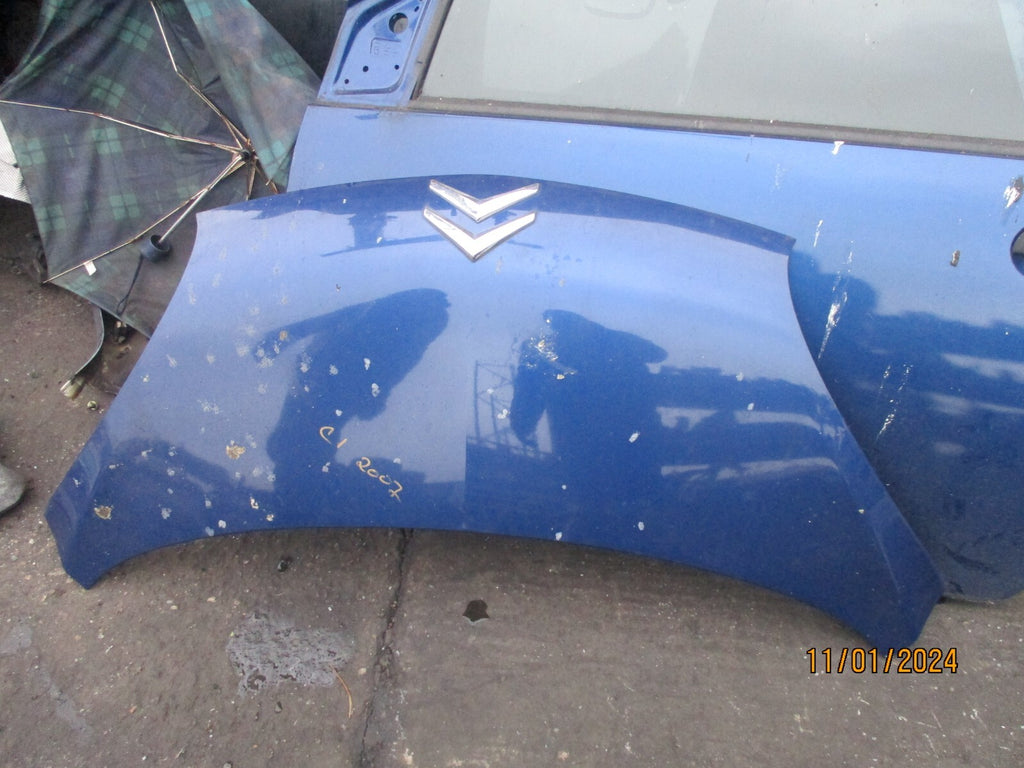 CITROEN C1  2007 FRONT COMPLETE BONNET HOOD BLUE