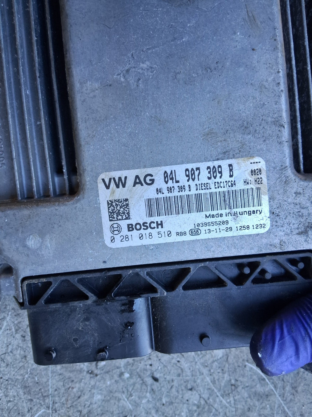 2013 VW VOLKSWAGEN GOLF MK7 1.6 DIESEL ECU ENGINE CONTROL UNIT 04L907309B