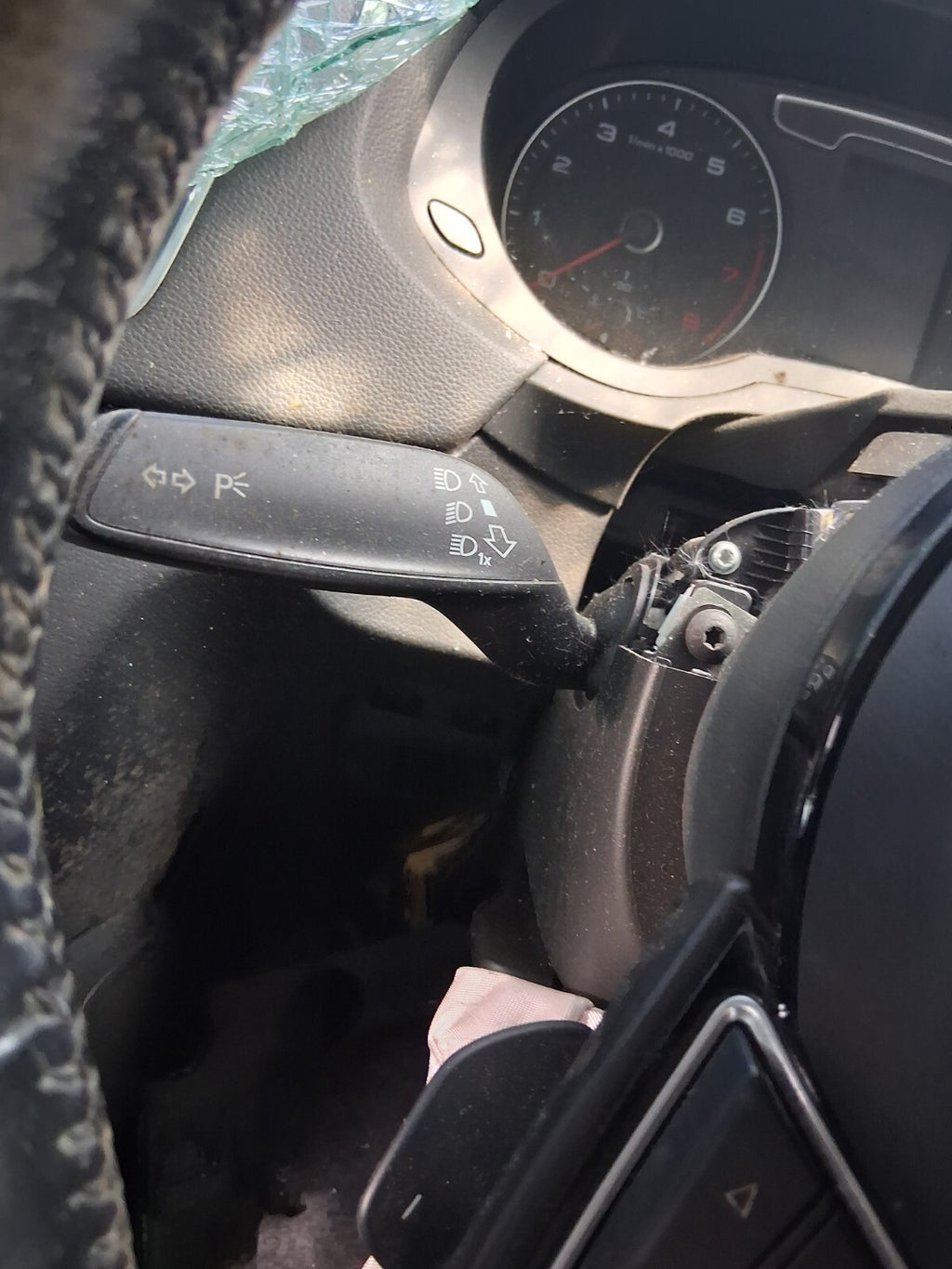 2016 AUDI Q3 8U INDICATOR WIPER STALK SWITCH WITH SQUIB