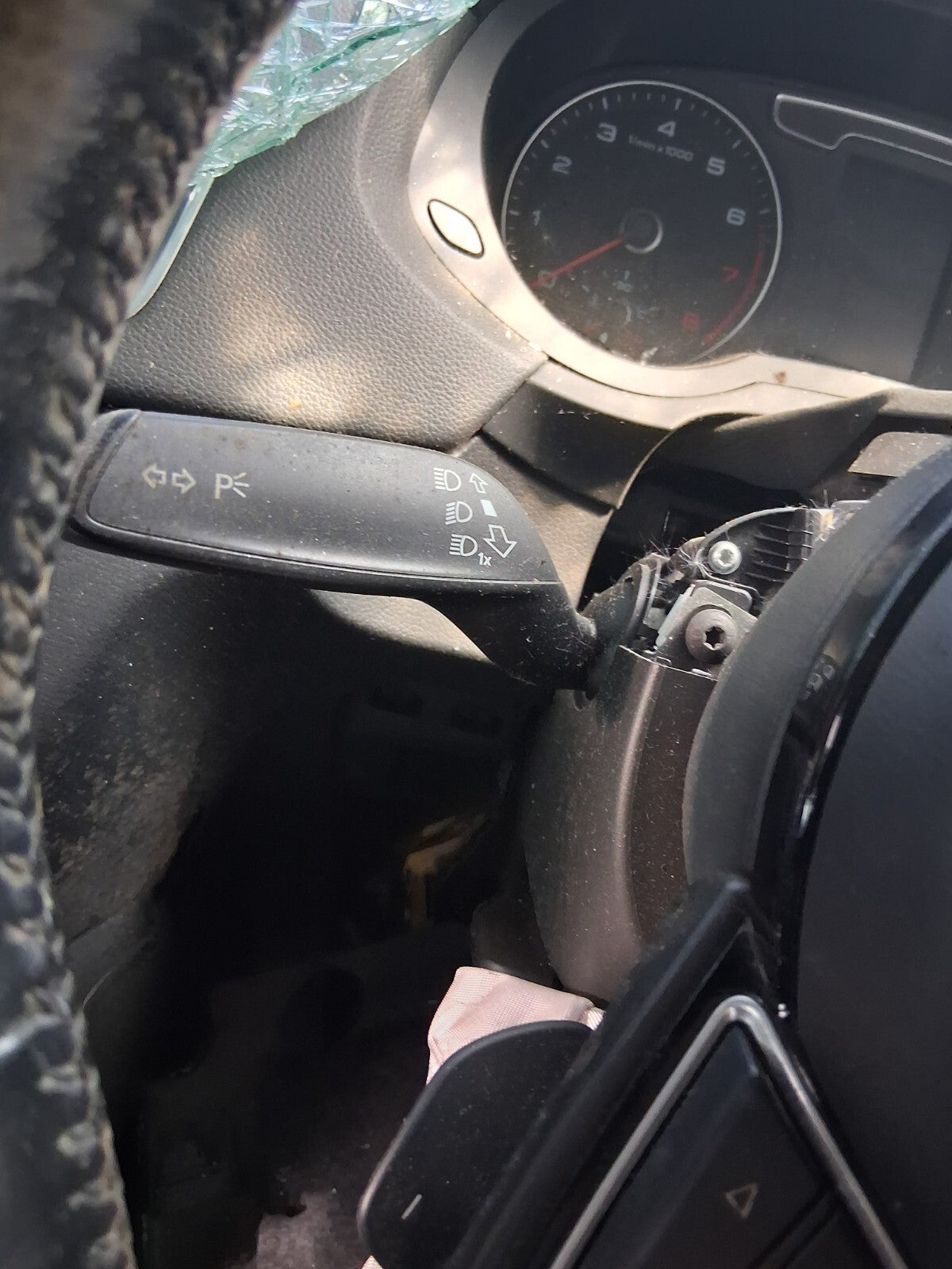 2016 AUDI Q3 8U INDICATOR WIPER STALK SWITCH WITH SQUIB