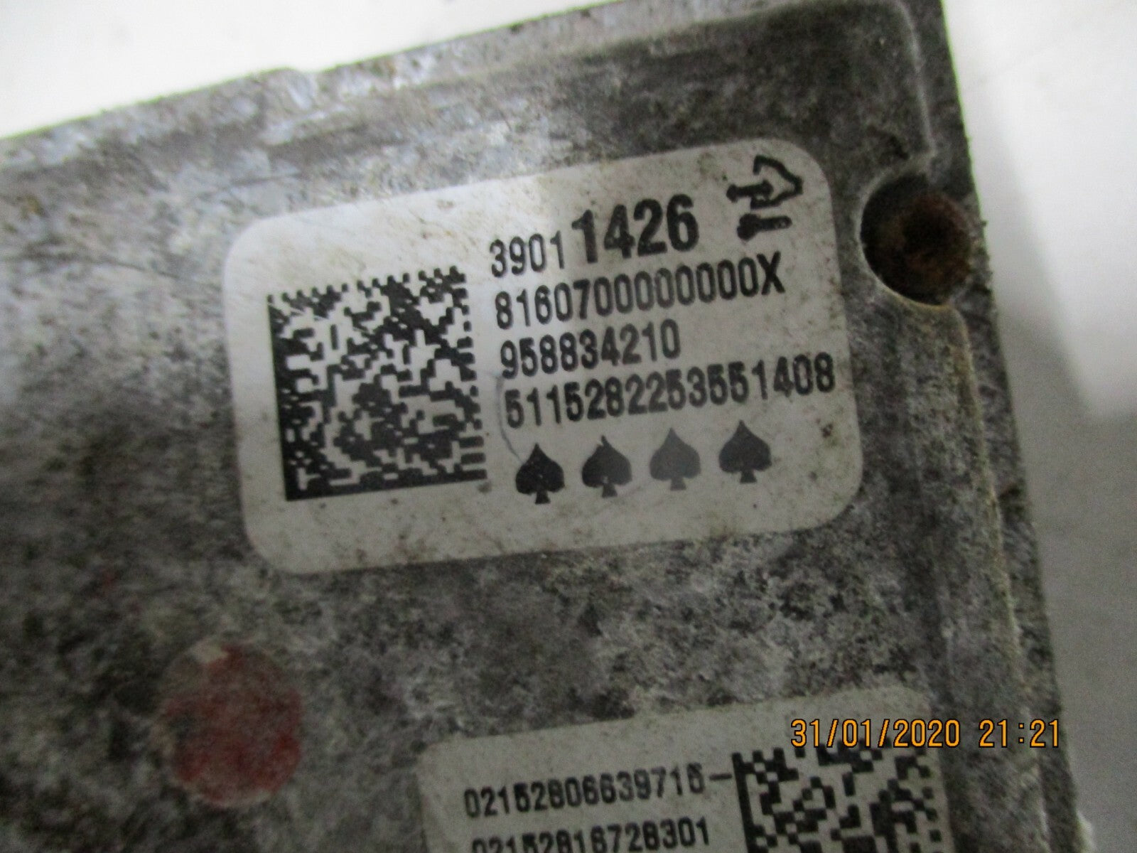 VAUXHALL VIVA 2017 FRONT WINDSHIELD CAMERA ECU MODULE UNIT 39011426