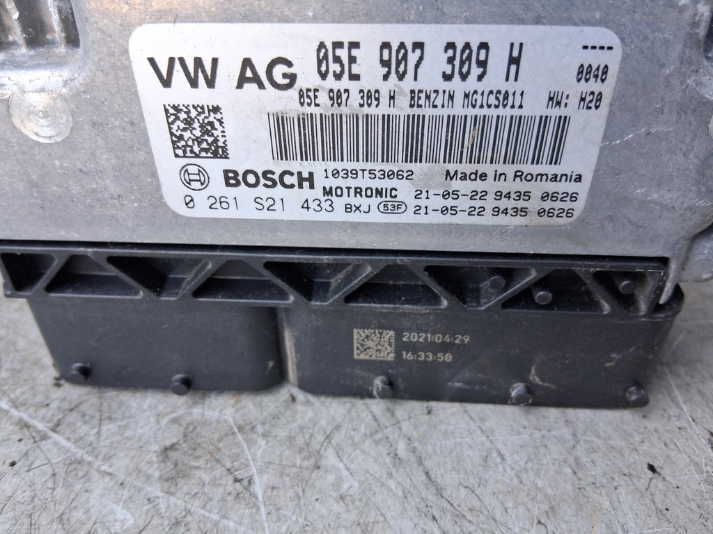 2021 VOLKSWAGEN PASSAT B8 1.5 PETROL ECU ENGINE CONTROL UNIT MODULE 05E907309H