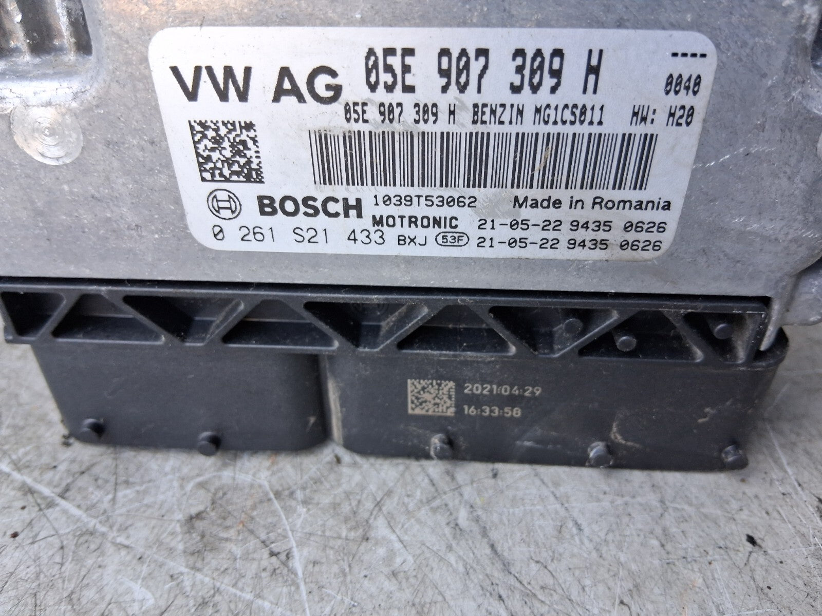 2021 VOLKSWAGEN PASSAT B8 1.5 PETROL ECU ENGINE CONTROL UNIT MODULE 05E907309H