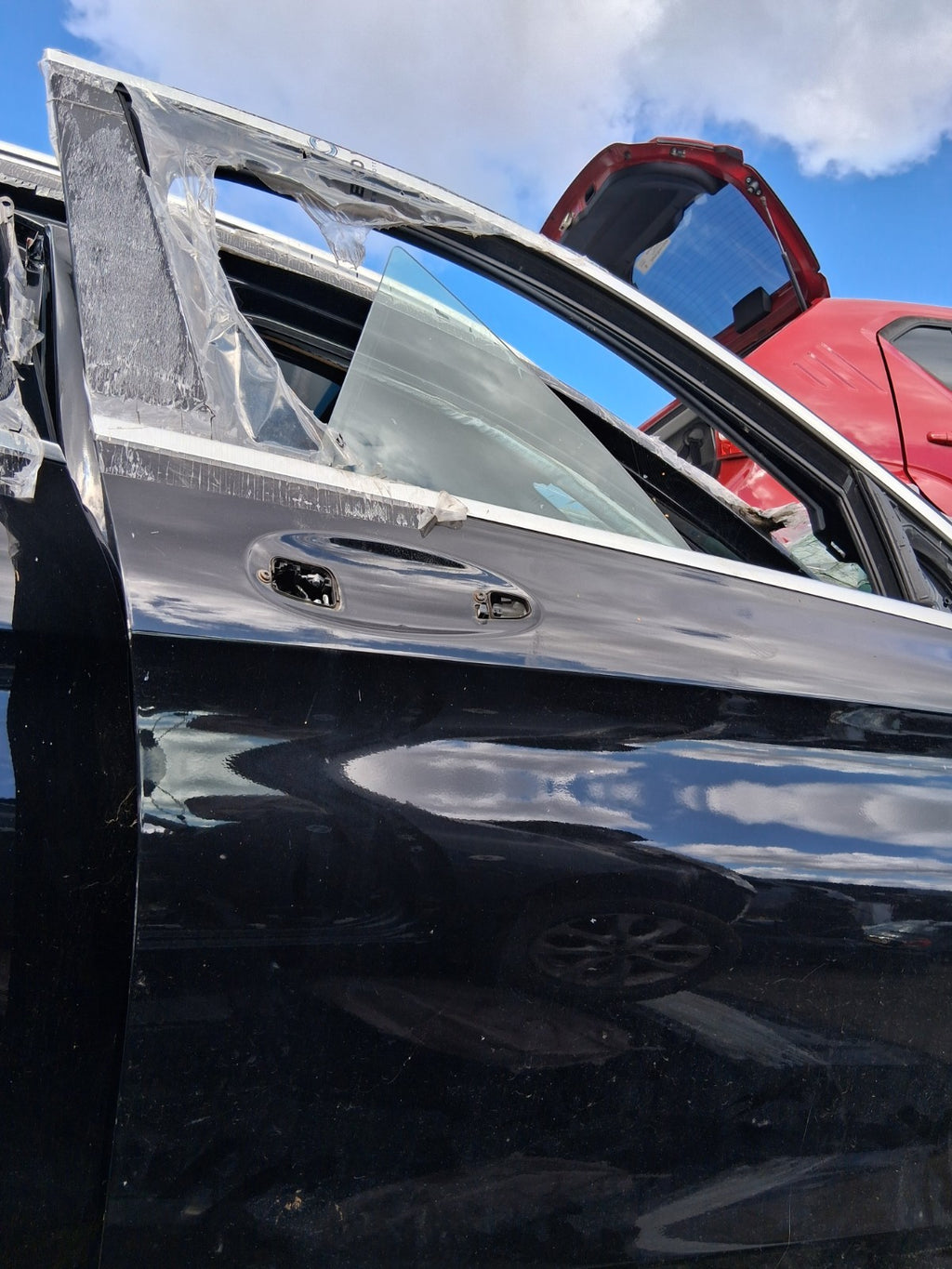 2016 MERCEDES C CLASS W205 OSF DRIVER SIDE FRONT RIGHT BARE DOOR BLACK 197