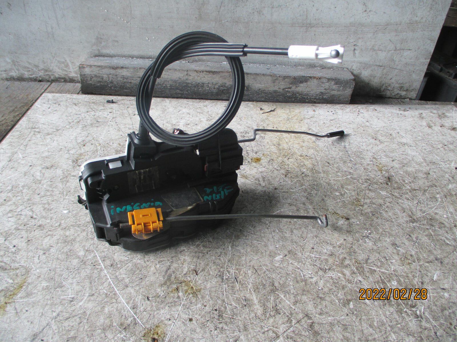 VAUXHALL INSIGNIA 2015 NSF PASSENGER SIDE FRONT DOOR LOCK MECHANISM