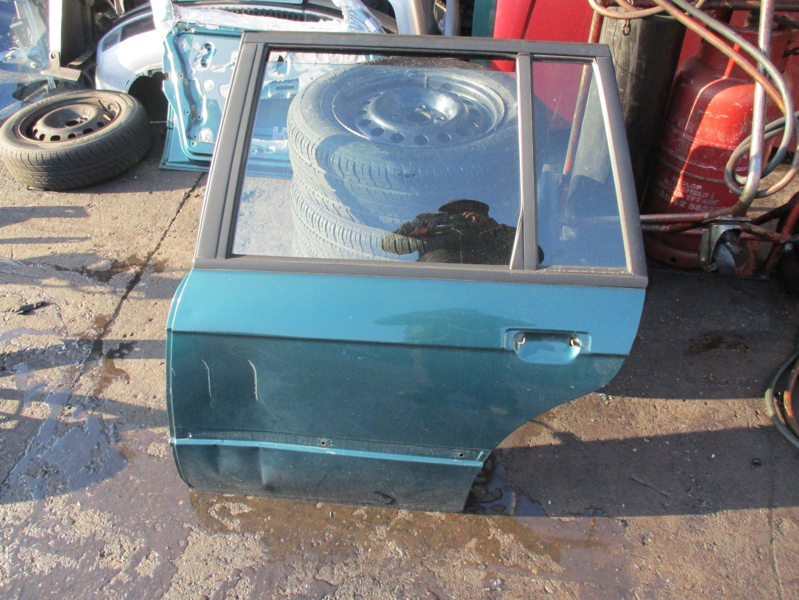 BMW 3 SERIES E30 TOURING ESTATE NSR PASSENGER SIDE REAR DOOR BARE GREEN