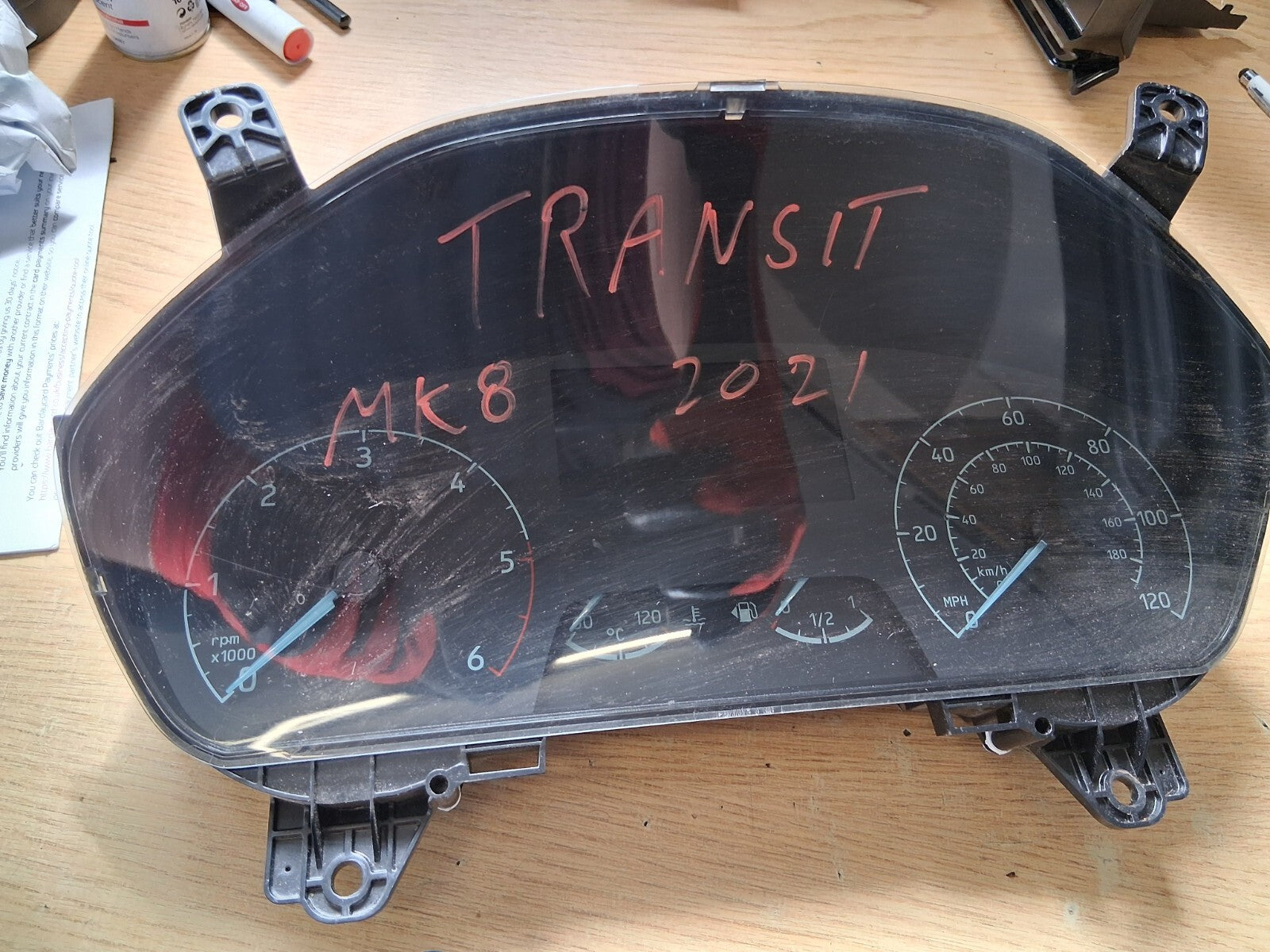 2021 FORD TRANSIT MK8 2.0 DIESEL SPEEDO METER INSTRUMENT CLUSTER LK3T10849CDJ