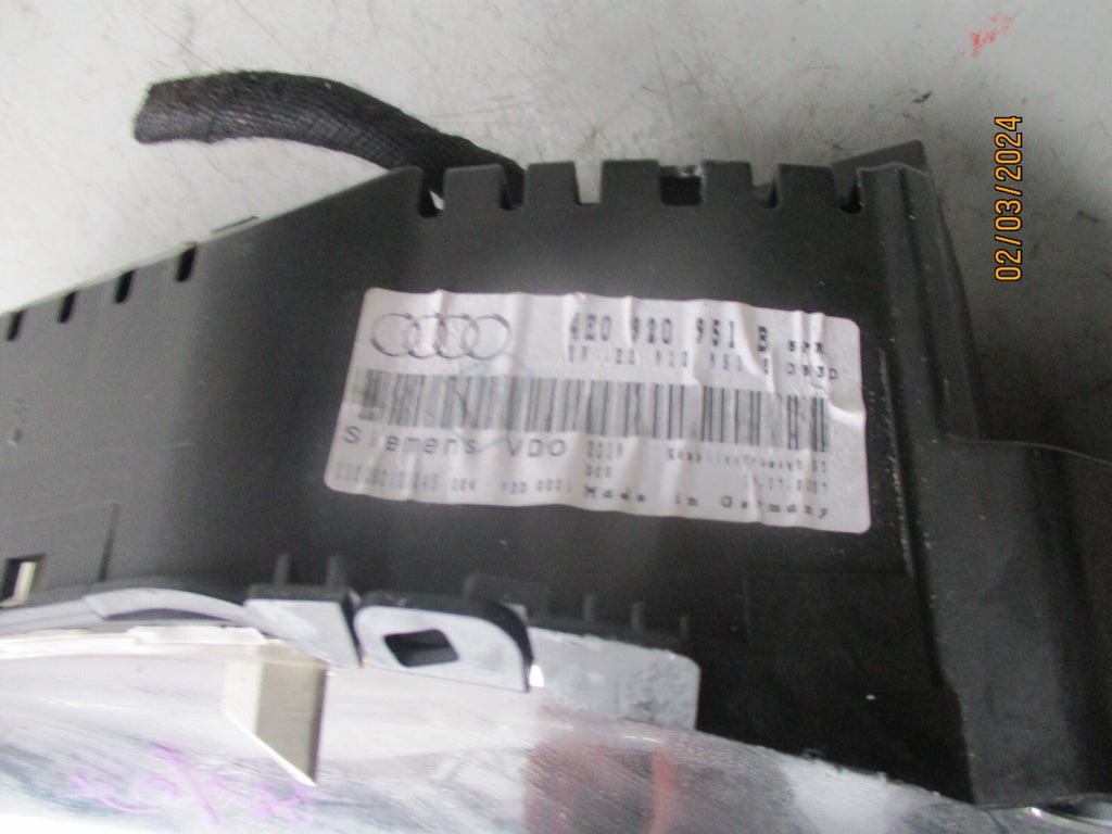 AUDI A8 4E 2008 3.0 DIESEL SPEEDO SPEEDOMETER INSTRUMENT CLUSTER 4E0920951B