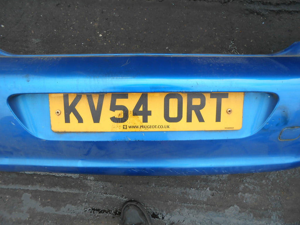 PEUGEOT 307 2004 PRE FACELIFT COMPLETE REAR BUMPER BLUE
