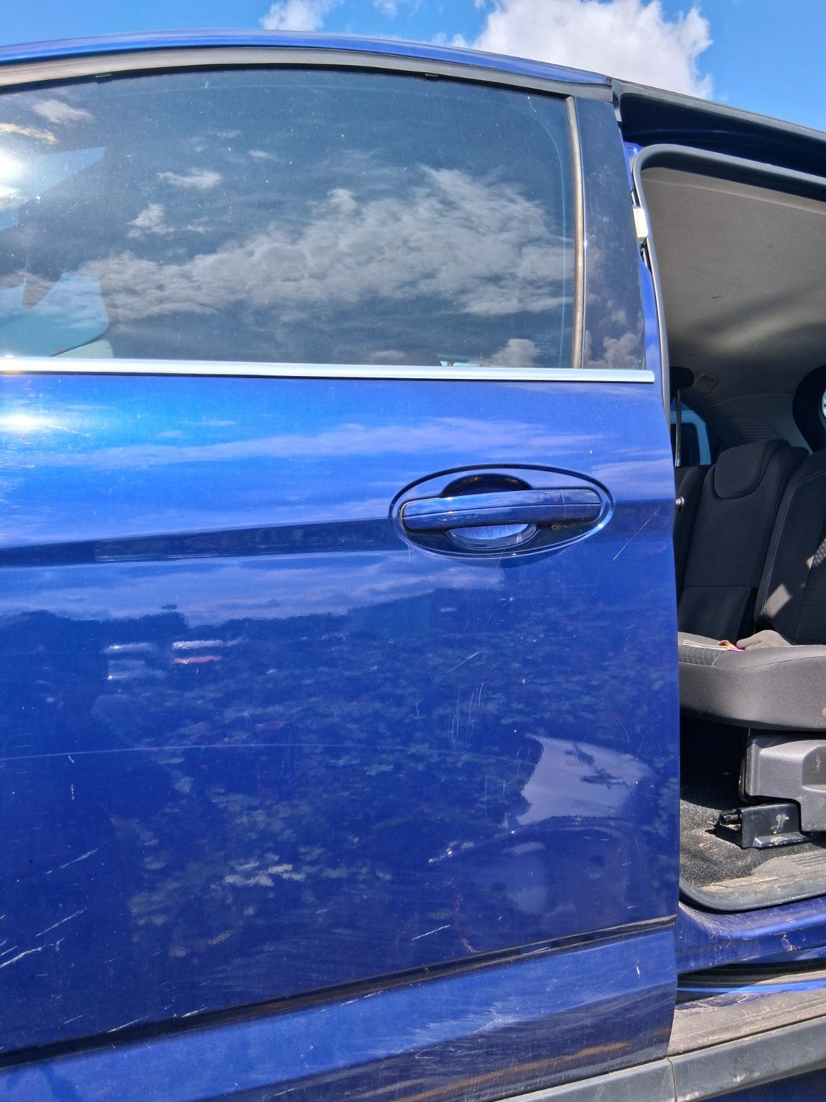 2015 FORD GRAND C MAX MK2 NSF PASSENGER SIDE FRONT LEFT BARE DOOR IMPACT BLUE HE