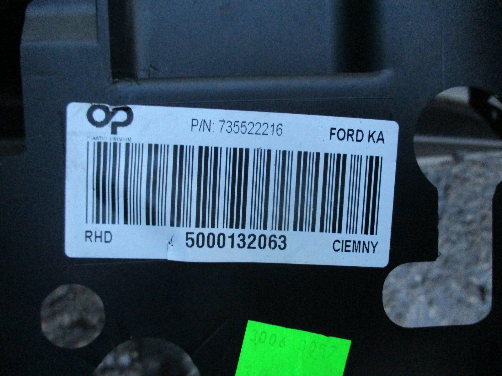 FORD KA MK2 2014 COMPLETE BLACK PLASTIC DASH DASHBOARD PANEL ONLY 735522216