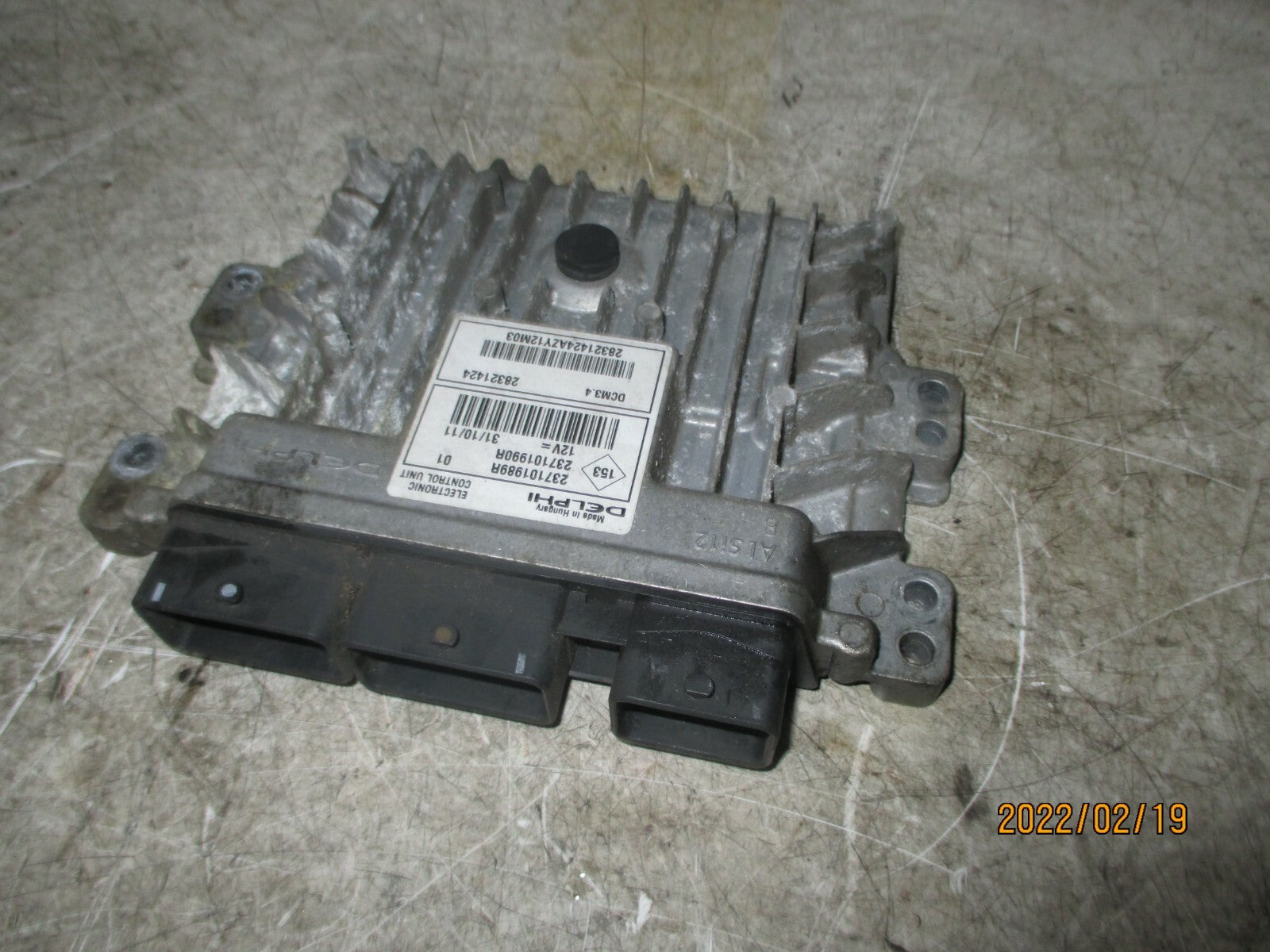 RENAULT CLIO MK3 2006 ECU ENGINE CONTROL MODULE UNIT 237101989R