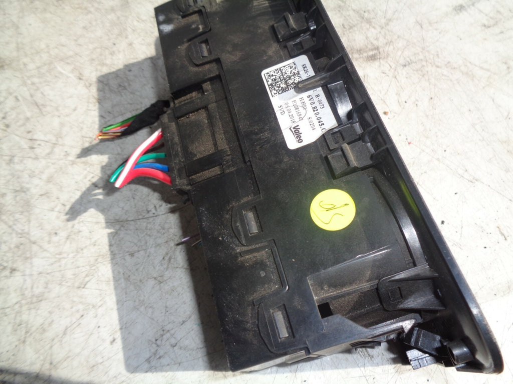 SKODA FABIA 2018 MK3 NJ HEATER CONTROLS 6V0820045