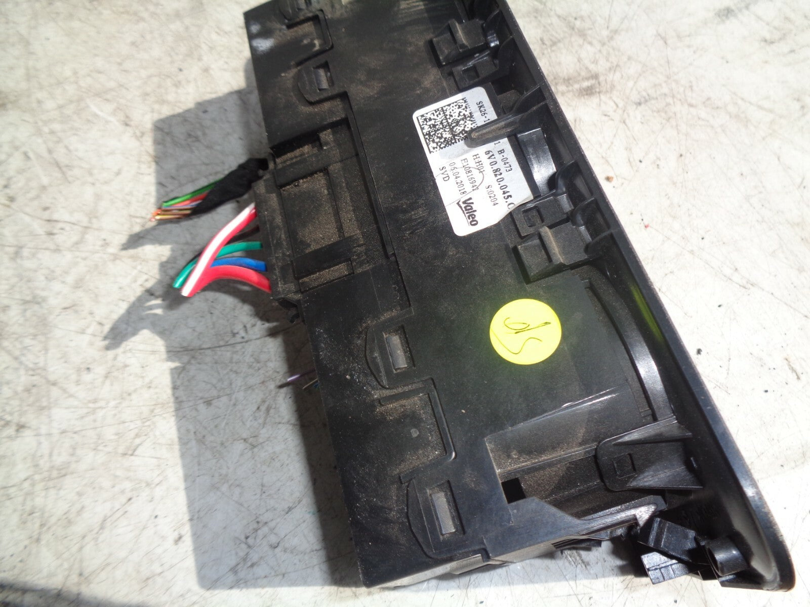 SKODA FABIA 2018 MK3 NJ HEATER CONTROLS 6V0820045