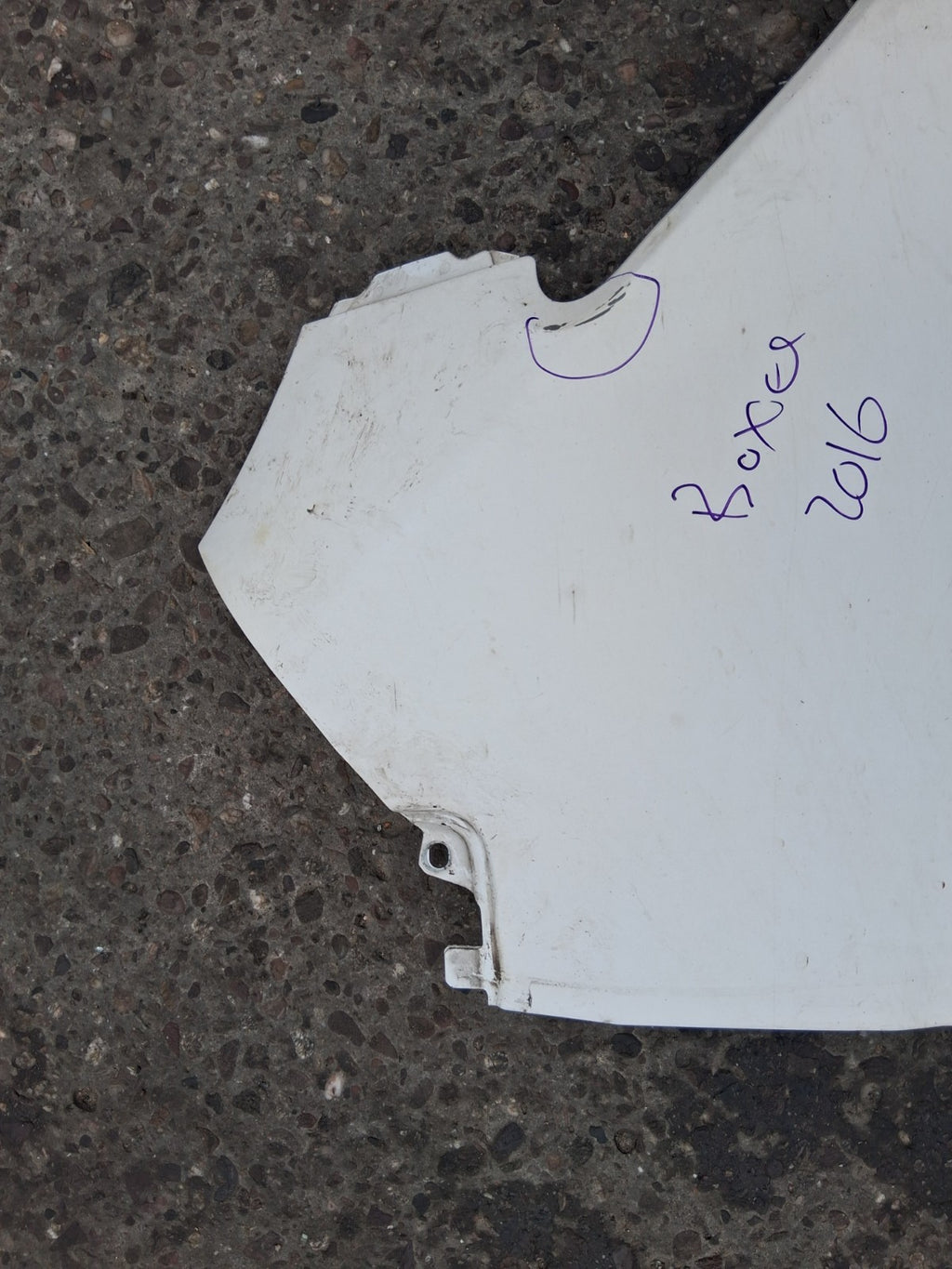 2016 PEUGEOT BOXER MK3 OSF DRIVER SIDE FRONT RIGHT WING PANEL WHITE