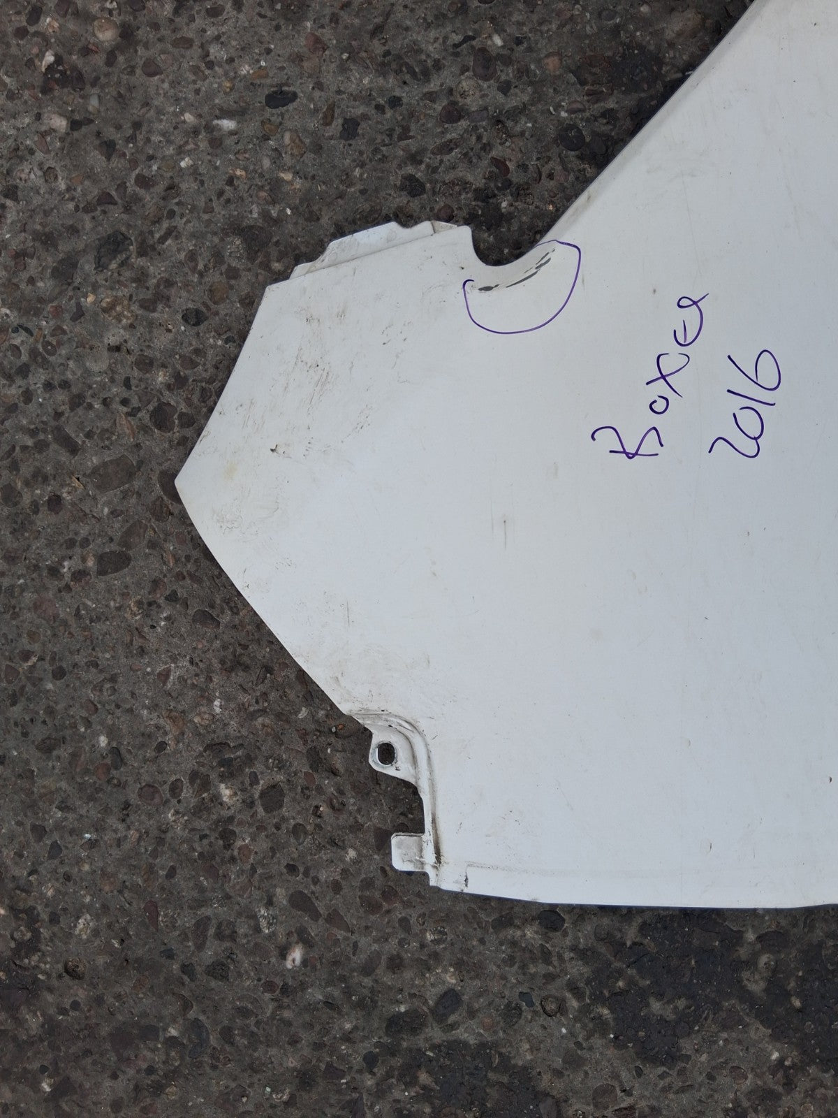 2016 PEUGEOT BOXER MK3 OSF DRIVER SIDE FRONT RIGHT WING PANEL WHITE