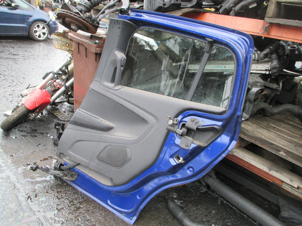FORD B MAX 2017 OSR DRIVER SIDE REAR SLIDING COMPLETE DOOR BLUE