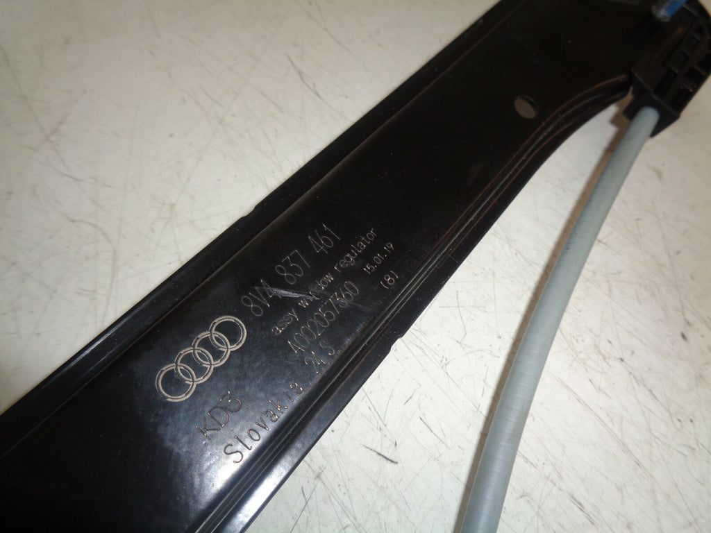 AUDI A3 8V 2017 NSF PASSENGER SIDE FRONT DOOR WINDOW REGULATOR 8V4837461