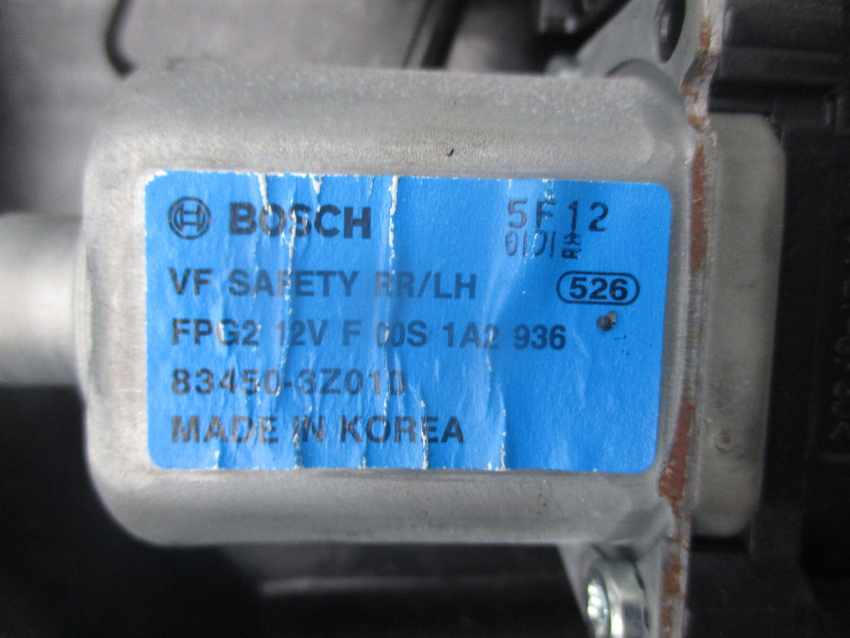 HYUNDAI I40 2015 NSR PASSENGER SIDE REAR WINDOW REGULATOR & MOTOR 834503Z010