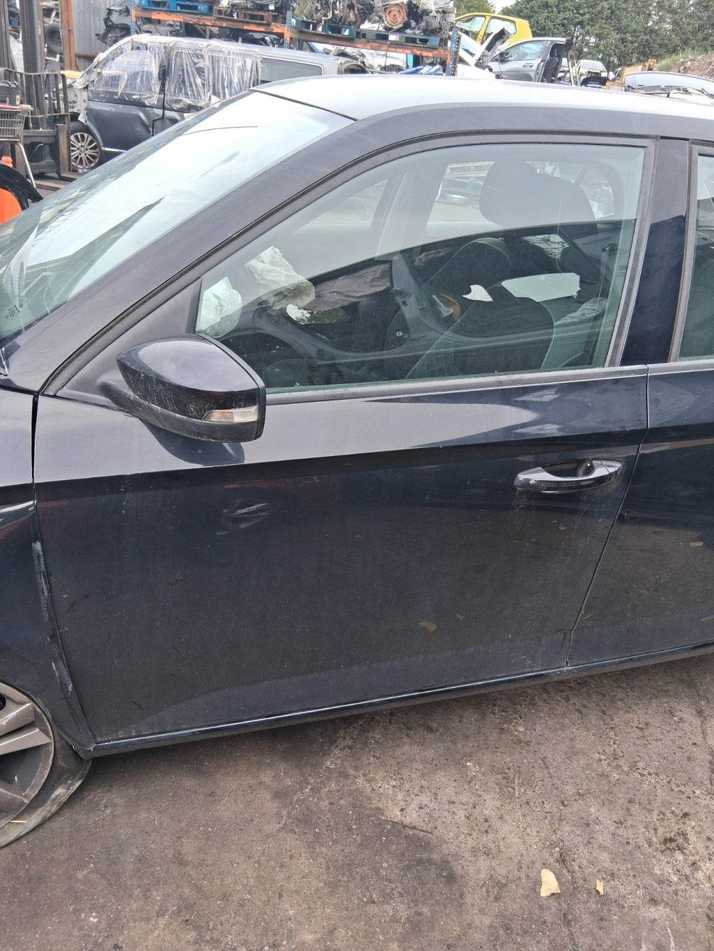 2020 SKODA FABIA MK3 NJ HATCHBACK NSF PASSENGER SIDE FRONT LEFT BARE DOOR BLACK