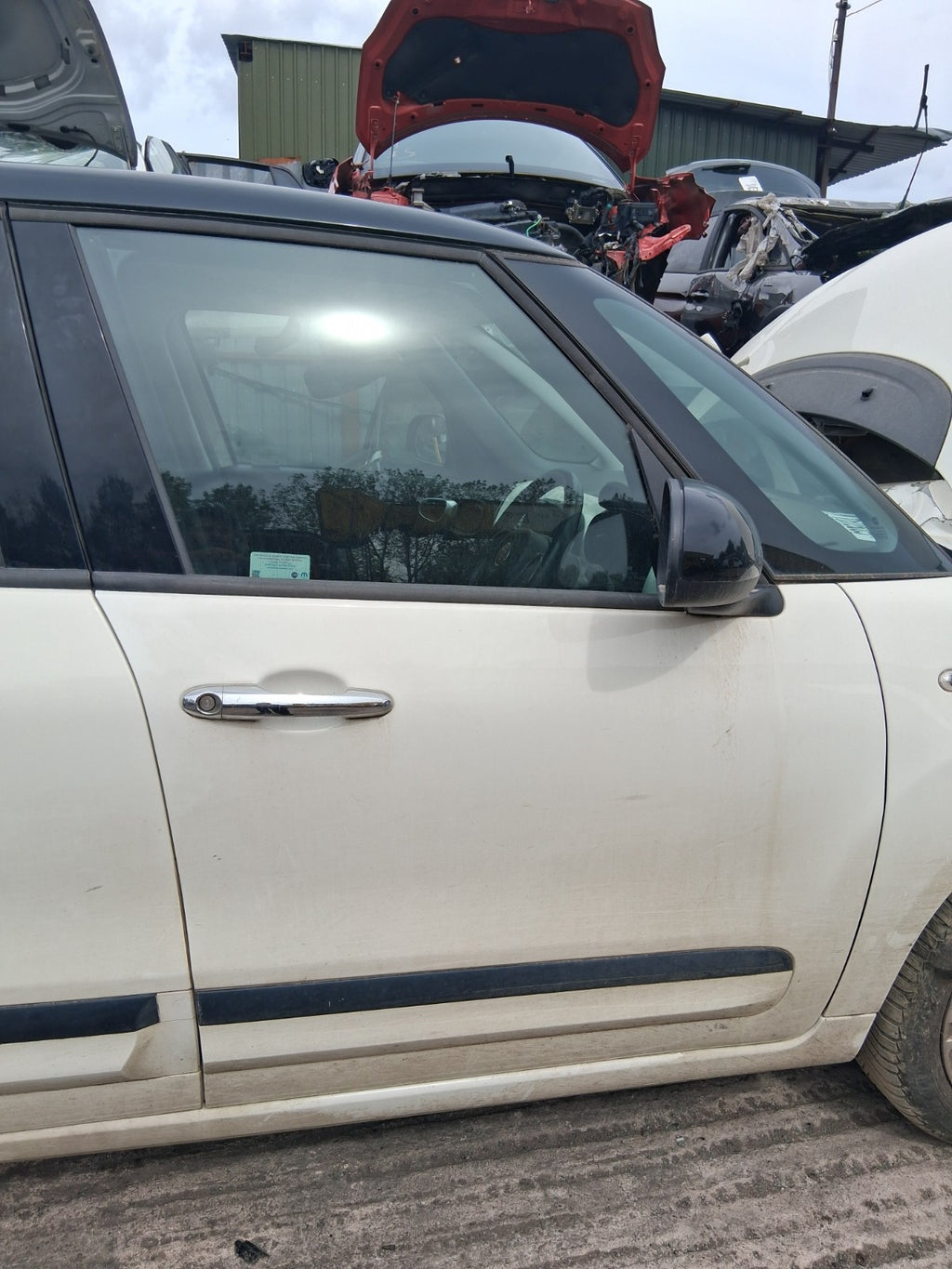 2019 FIAT 500L URBAN OSF DRIVER SIDE FRONT BARE DOOR WHITE BIANCO GELATO 934/A