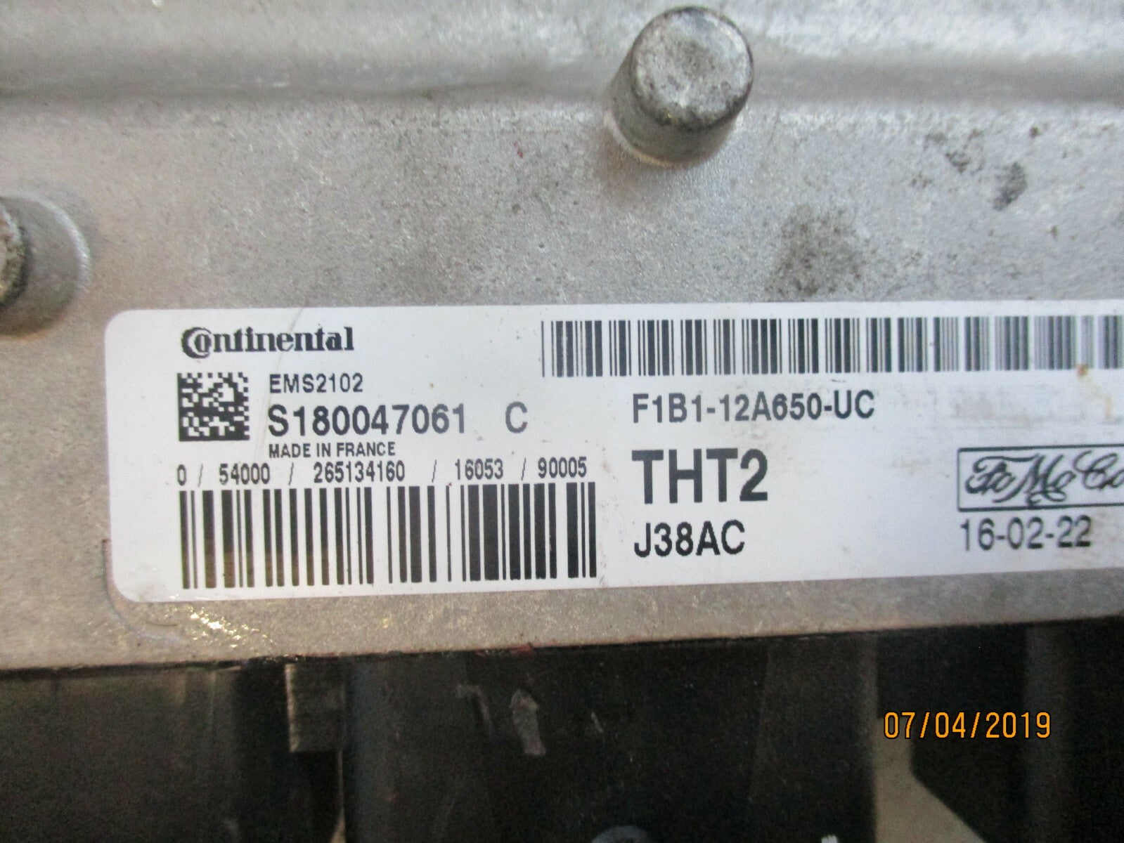 FORD FIESTA MK6 2007 1.2 PETROL ENGINE CONTROL UNIT ECU F1B112A650UC