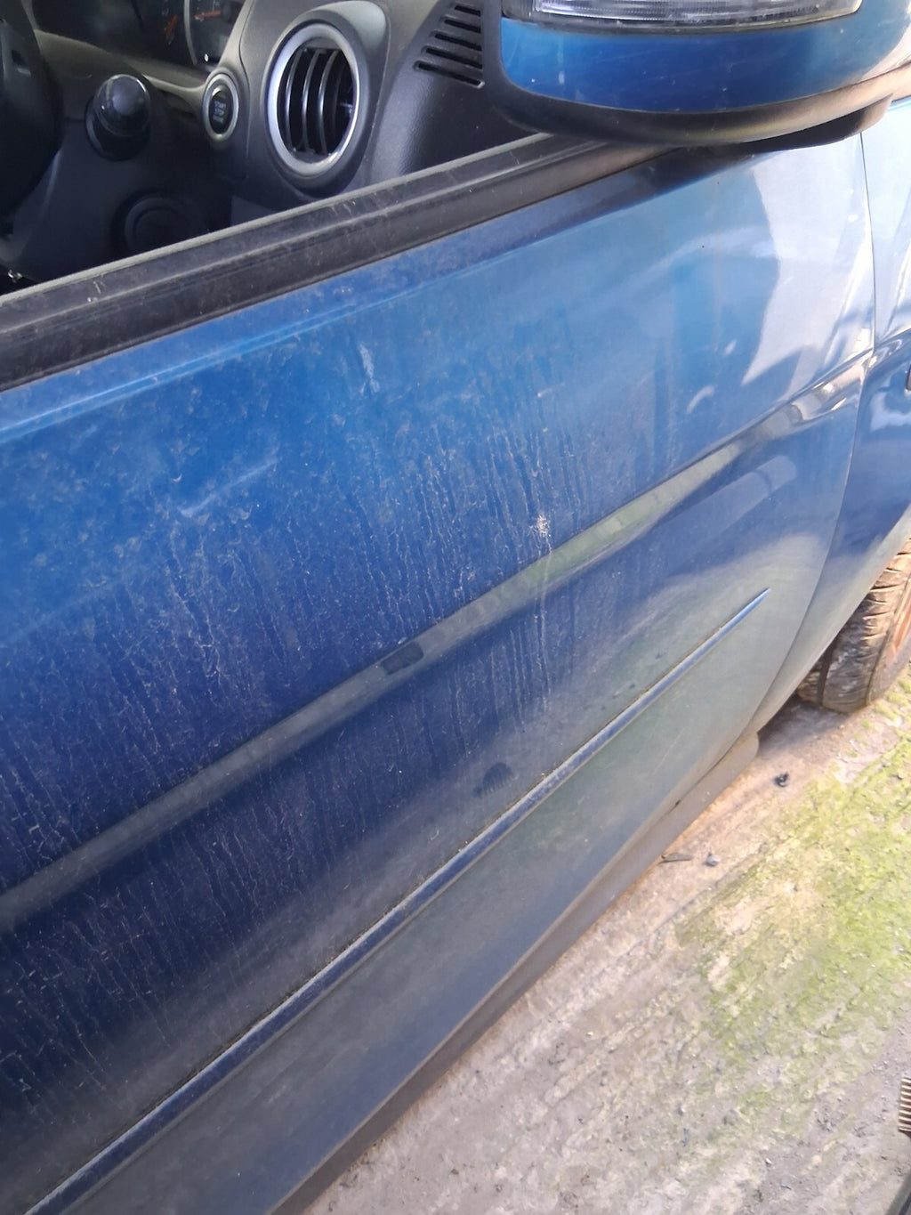 2016 MITSUBISHI MIRAGE MK6 OSF DRIVER SIDE FRONT RIGHT BARE DOOR REMIS BLUE T36