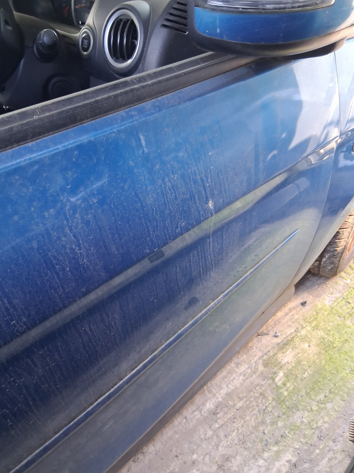 2016 MITSUBISHI MIRAGE MK6 OSF DRIVER SIDE FRONT RIGHT BARE DOOR REMIS BLUE T36