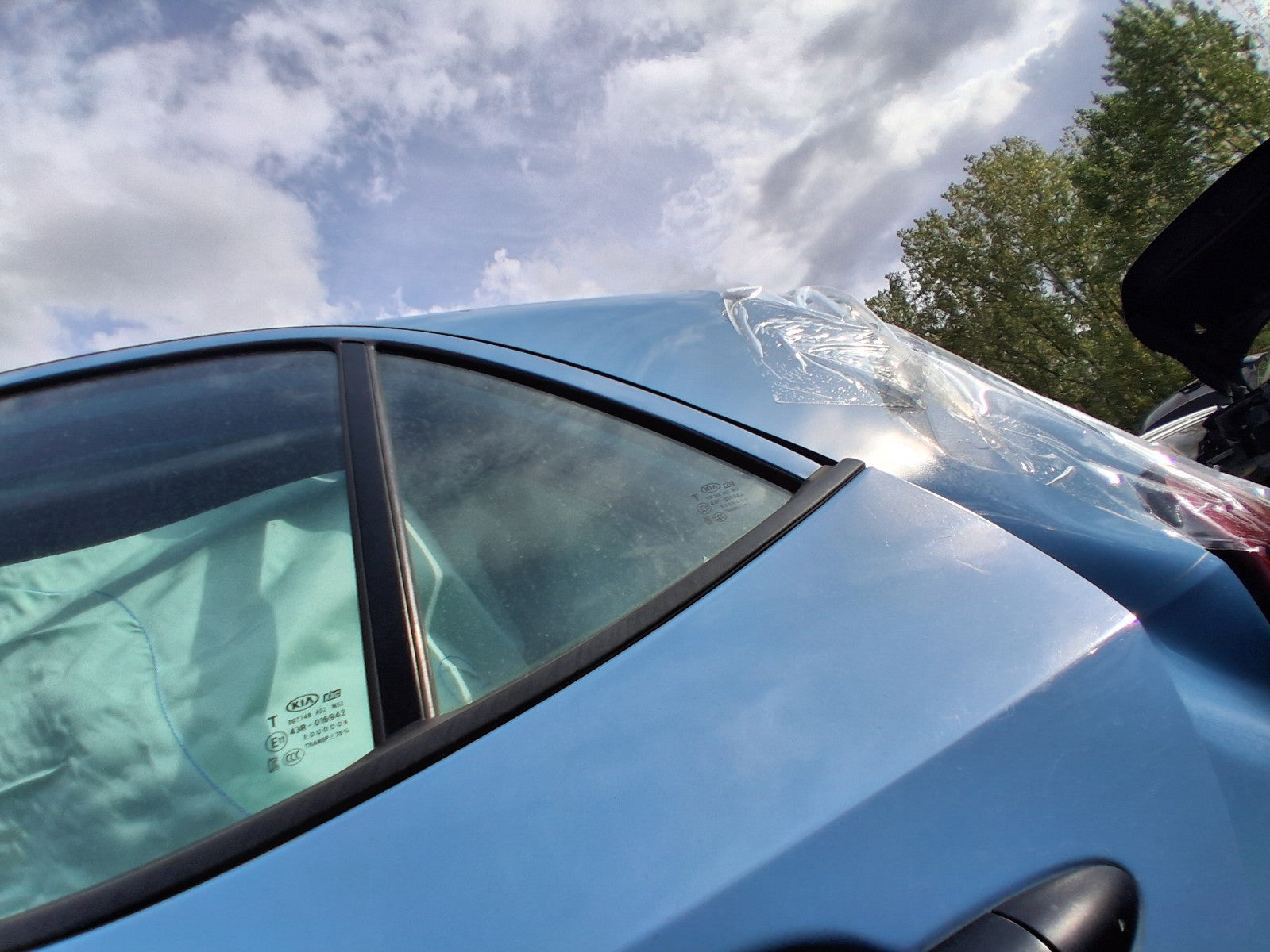 2019 KIA PICANTO MK3 NSR PASSENGER SIDE REAR QUARTER WINDOW GLASS