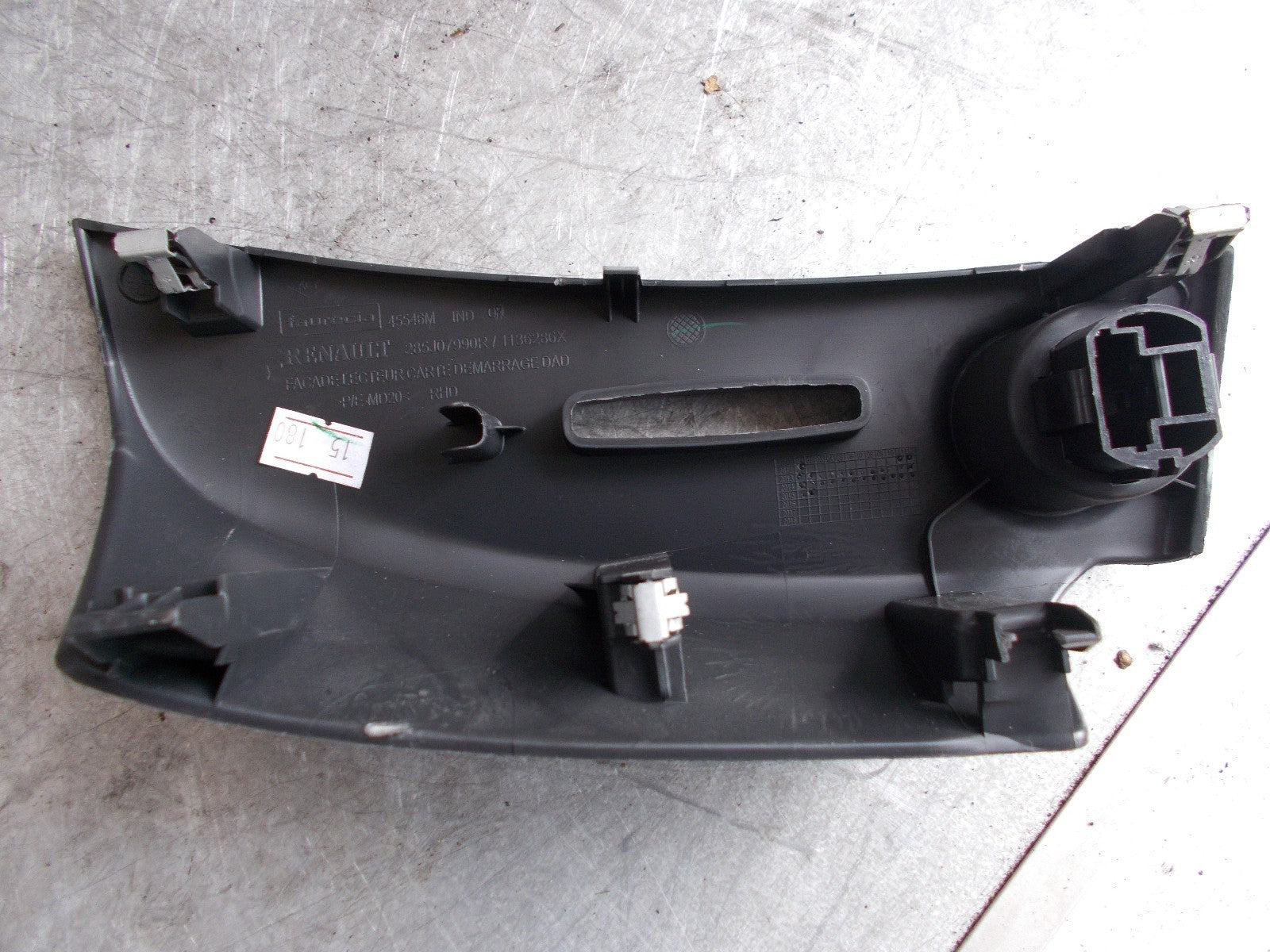 2015 RENAULT CLIO MK4 0.9 TCE START STOP SWITCH & KEY CARD SURROUND 285J07990R