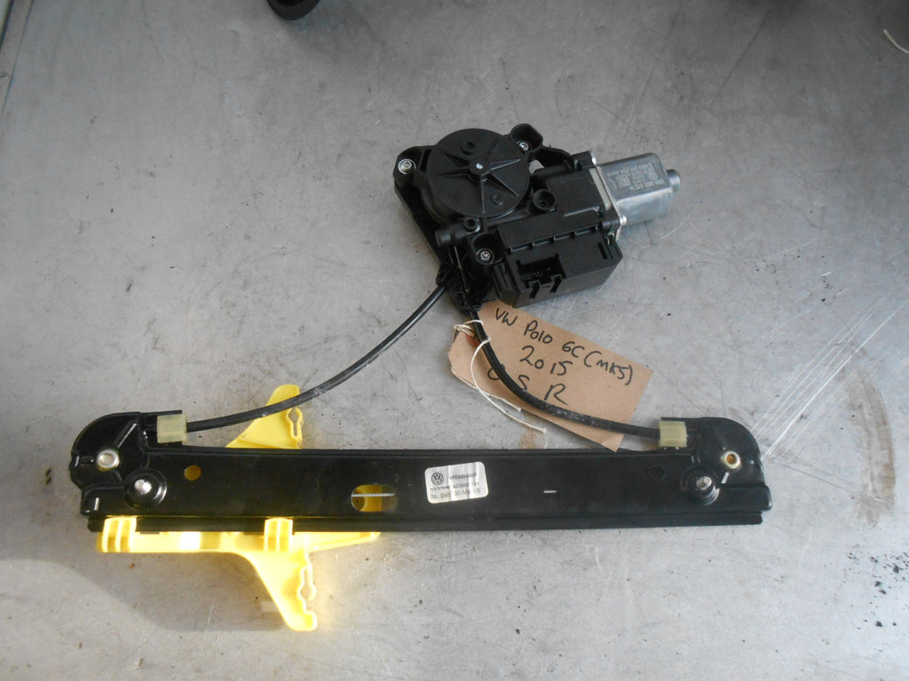 VW VOLKSWAGEN POLO 6C (MK5) 5 DOOR OSR DRIVER REAR WINDOW REGULATOR & MOTOR