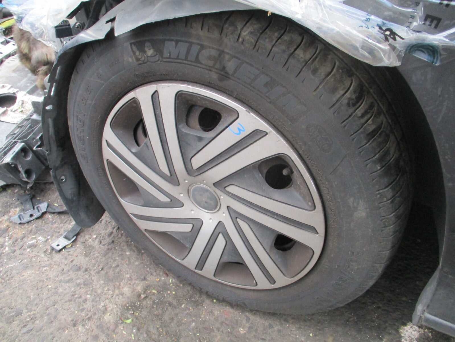 PEUGEOT PARTNER MK3 K9 2022 16 INCH STEEL WHEEL WITH TYRE 205/60R16 REF 3